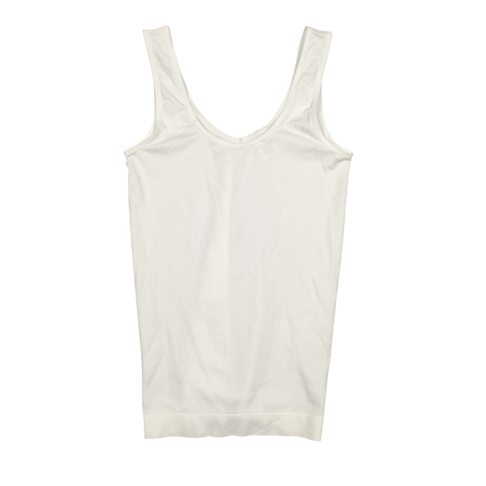 Yummie Tank Top Women S Seamless V-Neck Smoothing Layering White Plain